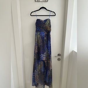 Maxandcleo peacock high low dress